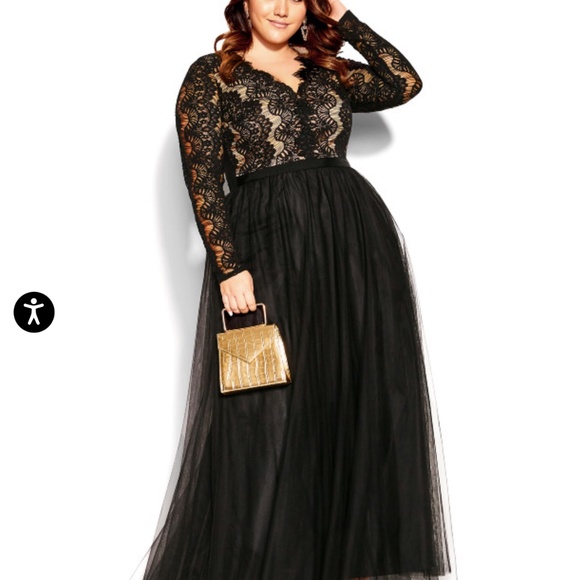 City Chic Dresses & Skirts - CITY CHIC Rare Beauty Maxi Dress - black